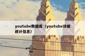 youtube数据库（youtube详细统计信息）