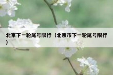 北京下一轮尾号限行（北京市下一轮尾号限行）