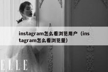instagram怎么看浏览用户（instagram怎么看浏览量）