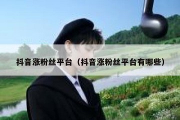 抖音涨粉丝平台（抖音涨粉丝平台有哪些）