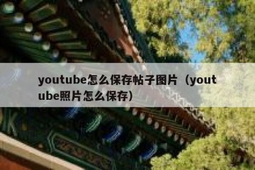 youtube怎么保存帖子图片（youtube照片怎么保存）