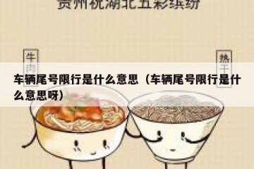 车辆尾号限行是什么意思（车辆尾号限行是什么意思呀）