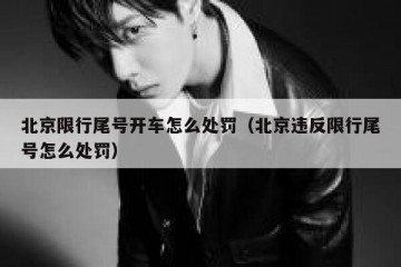北京限行尾号开车怎么处罚（北京违反限行尾号怎么处罚）