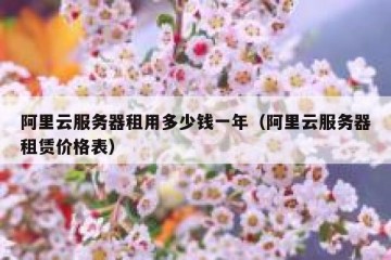 阿里云服务器租用多少钱一年（阿里云服务器租赁价格表）