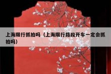 上海限行抓拍吗（上海限行路段开车一定会抓拍吗）
