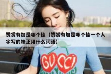赞赏有加是哪个佳（赞赏有加是哪个佳一个人字写的端正用什么词语）