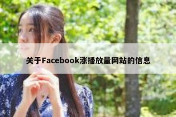 关于Facebook涨播放量网站的信息