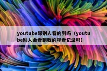 youtube踩别人看的到吗（youtube别人会看到我的观看记录吗）