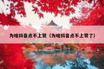 为啥抖音点不上赞（为啥抖音点不上赞了）