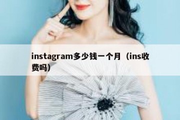 instagram多少钱一个月（ins收费吗）