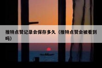 推特点赞记录会保存多久（推特点赞会被看到吗）