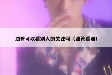 油管可以看别人的关注吗（油管看谁）