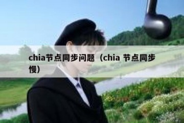 chia节点同步问题（chia 节点同步慢）