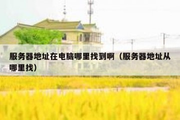 服务器地址在电脑哪里找到啊（服务器地址从哪里找）
