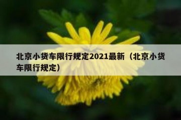 北京小货车限行规定2021最新（北京小货车限行规定）