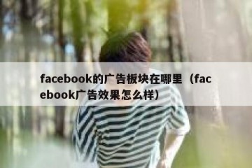 facebook的广告板块在哪里（facebook广告效果怎么样）