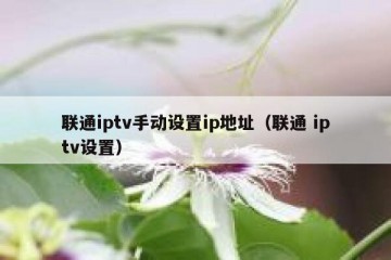 联通iptv手动设置ip地址（联通 iptv设置）