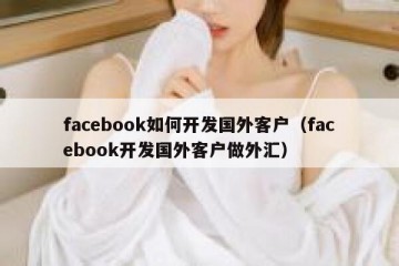 facebook如何开发国外客户（facebook开发国外客户做外汇）