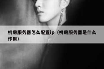 机房服务器怎么配置ip（机房服务器是什么作用）