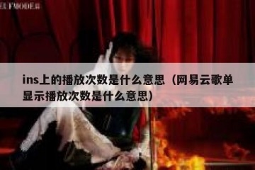 ins上的播放次数是什么意思（网易云歌单显示播放次数是什么意思）
