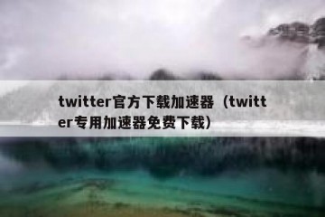 twitter官方下载加速器（twitter专用加速器免费下载）