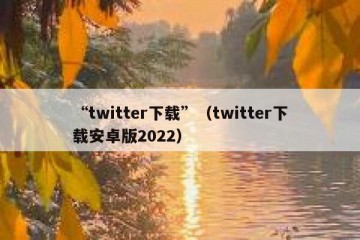 “twitter下载”（twitter下载安卓版2022）