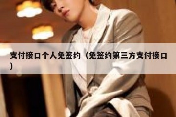 支付接口个人免签约（免签约第三方支付接口）
