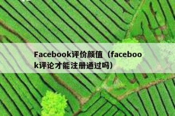 Facebook评价颜值（facebook评论才能注册通过吗）
