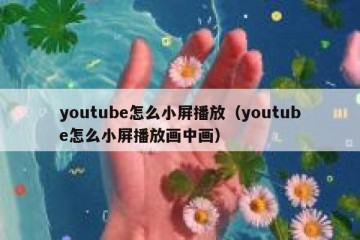 youtube怎么小屏播放（youtube怎么小屏播放画中画）