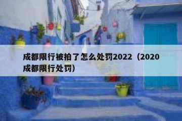 成都限行被拍了怎么处罚2022（2020成都限行处罚）