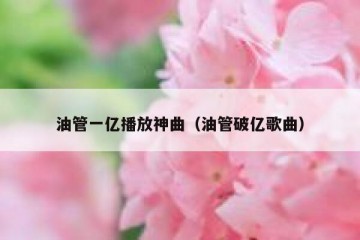 油管一亿播放神曲（油管破亿歌曲）