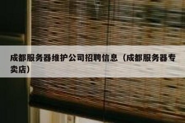 成都服务器维护公司招聘信息（成都服务器专卖店）