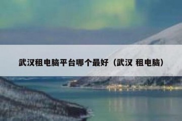 武汉租电脑平台哪个最好（武汉 租电脑）