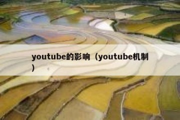 youtube的影响（youtube机制）