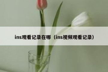 ins观看记录在哪（ins视频观看记录）