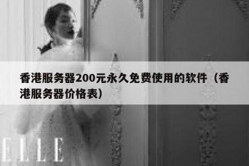 香港服务器200元永久免费使用的软件（香港服务器价格表）
