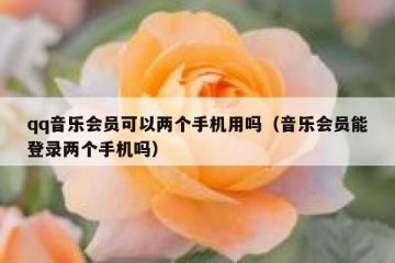 qq音乐会员可以两个手机用吗（音乐会员能登录两个手机吗）