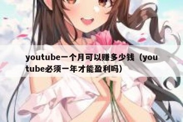 youtube一个月可以赚多少钱（youtube必须一年才能盈利吗）