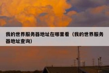 我的世界服务器地址在哪里看（我的世界服务器地址查询）