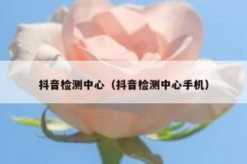 抖音检测中心（抖音检测中心手机）