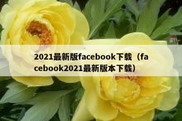 2021最新版facebook下载（facebook2021最新版本下载）