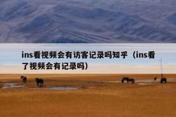 ins看视频会有访客记录吗知乎（ins看了视频会有记录吗）