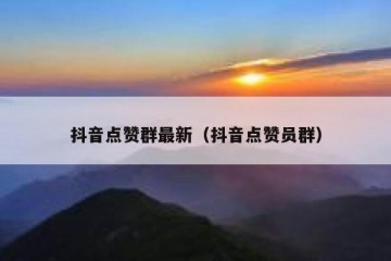 抖音点赞群最新（抖音点赞员群）