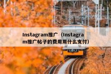 Instagram推广（Instagram推广帖子的费用用什么支付）