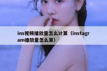 ins视频播放量怎么计算（instagram播放量怎么算）