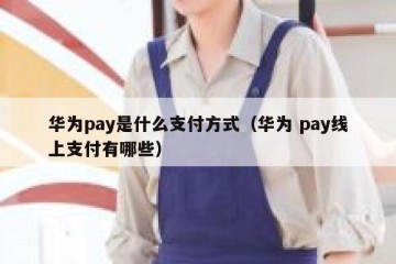 华为pay是什么支付方式（华为 pay线上支付有哪些）
