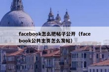 facebook怎么把帖子公开（facebook公共主页怎么发帖）
