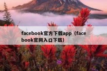facebook官方下载app（facebook官网入口下载）