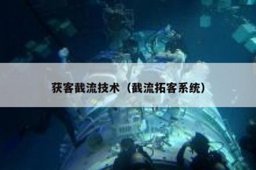 获客截流技术（截流拓客系统）