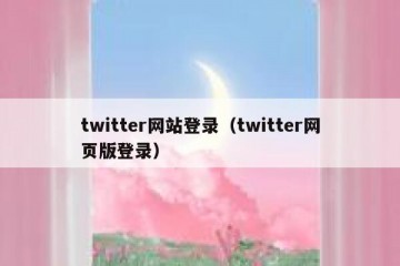 twitter网站登录（twitter网页版登录）